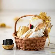 Gift Basket Wooden Handle Med