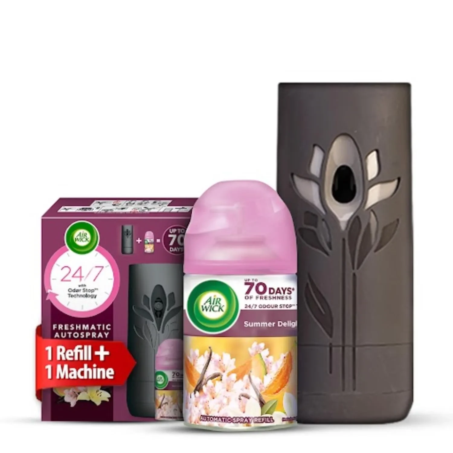 Air Wick Freshener Auto Machine With Refill Clementine And Spice