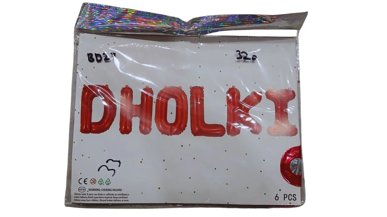 Birthday Celebration Date Fixed Foil Balloon Letters 9PCS