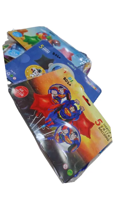 Birthday Celebration Foil Balloons Cartoon Superheros Multi