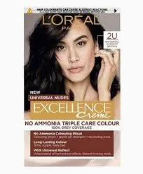 Loreal Excellence Hair Color 2U Black Brown No Ammonia