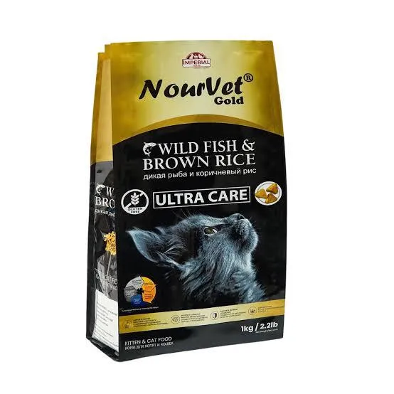 Nourvet Naturals Cat Food Wild Fish And Brown Rice 1.2KG