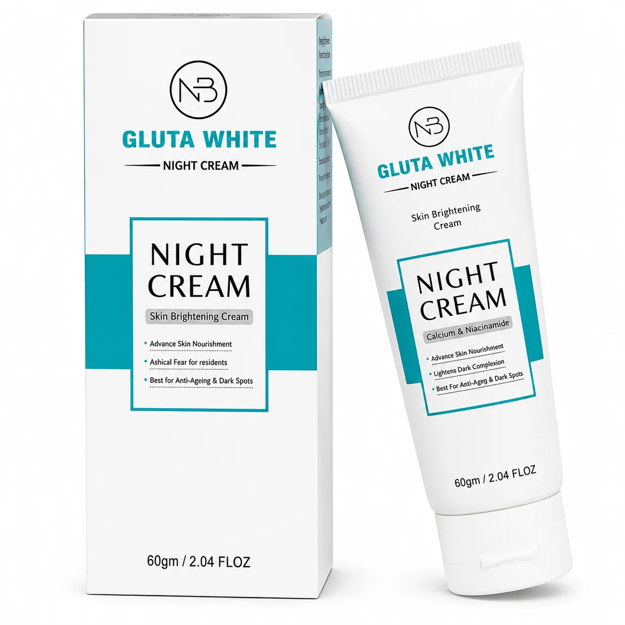 Gluta White Night Cream Skin Brightening 60G