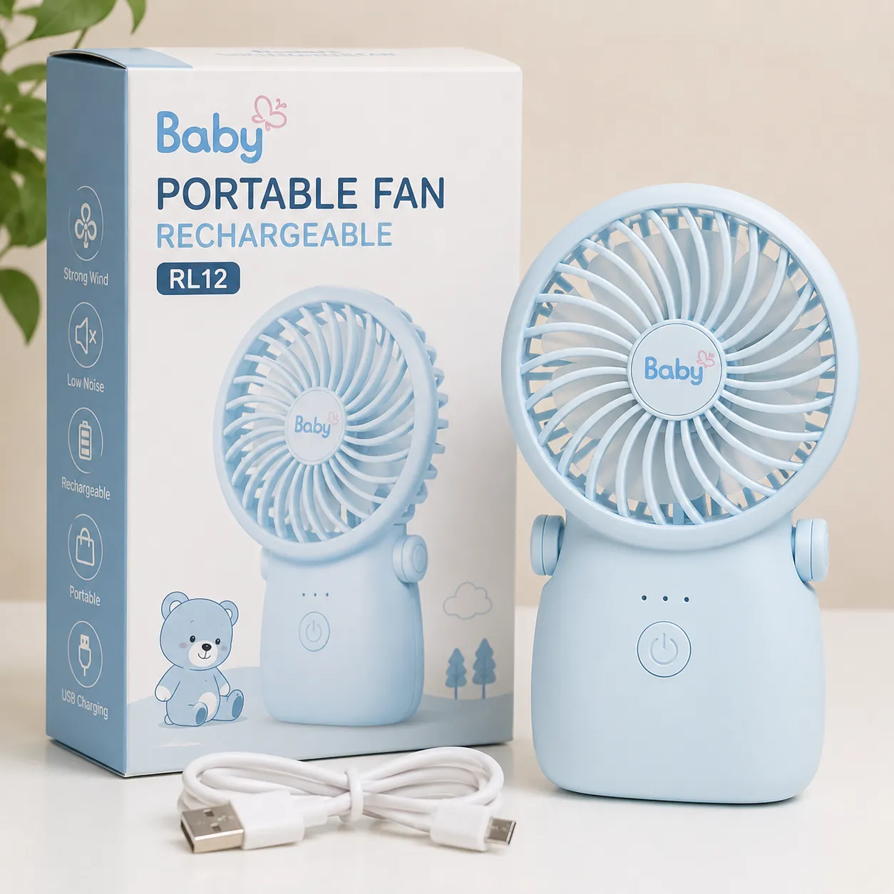 Baby Portable Fan Rechargeable RL12