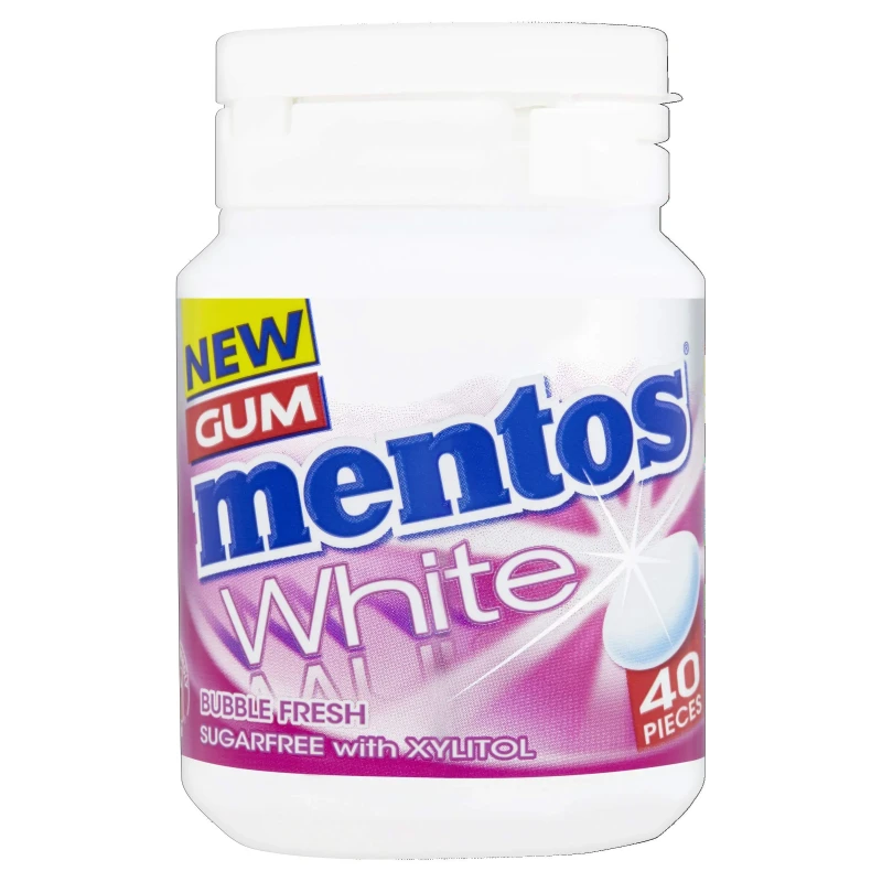 Mentos Gum Tub White Bubble Fresh 60G