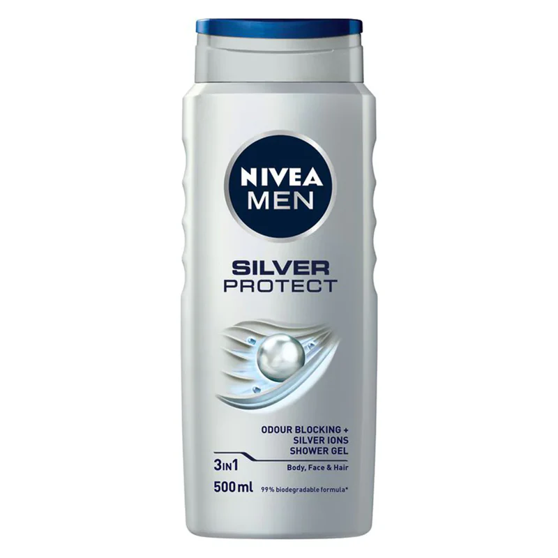Nivea Body Wash Men 3In1 Silver Protect 500ML