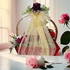 Gift Basket Velvet Colourful Large