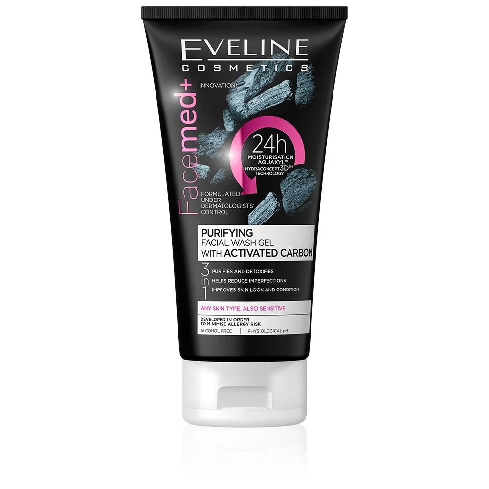 Eveline Face Wash Gel Activated Carbon 150ML