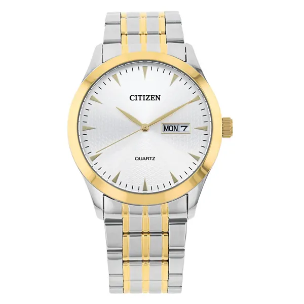 Gents Watch Citizen YP5930 Golden Chain Silver Dial