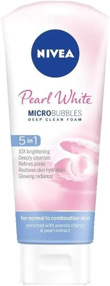 Nivea Fash Wash Pearl Bright Microbubbles 5 In 1 100G