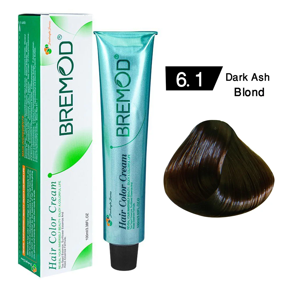 Bremod Hair Color Cream 6-1 Dark Ash Blonde