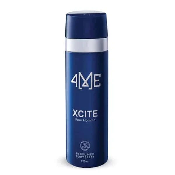 4Me Deodorant Body Spray Gas Free Xcite Pour Homme 120ML