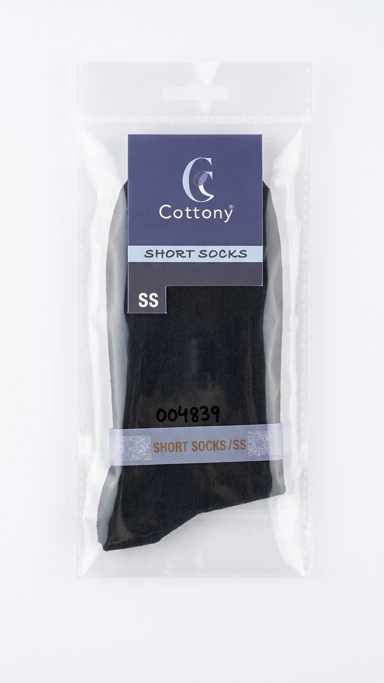Cottony Ankle Socks SS Plain Black