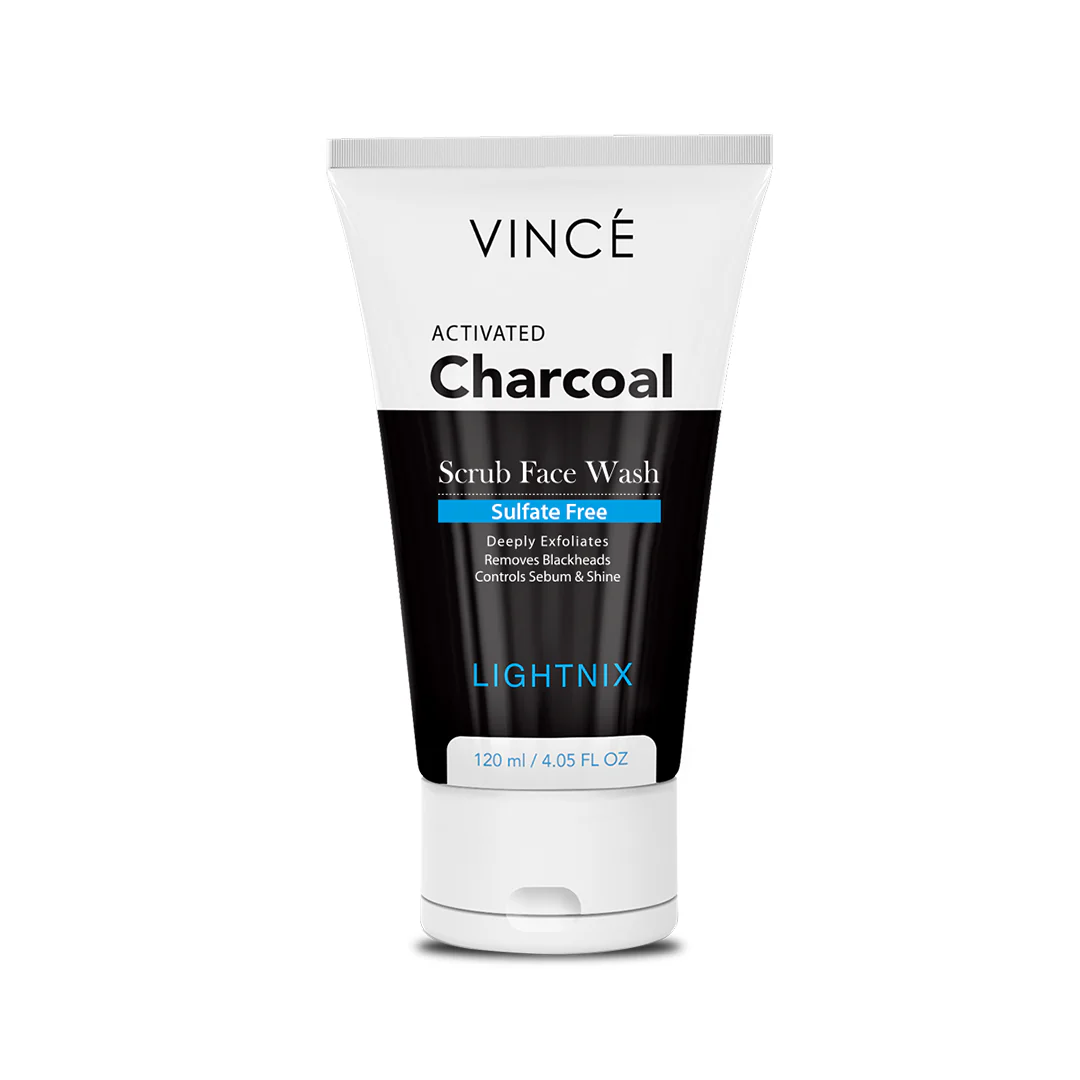Vince Face Wash Men Charcoal Scrub 120ML