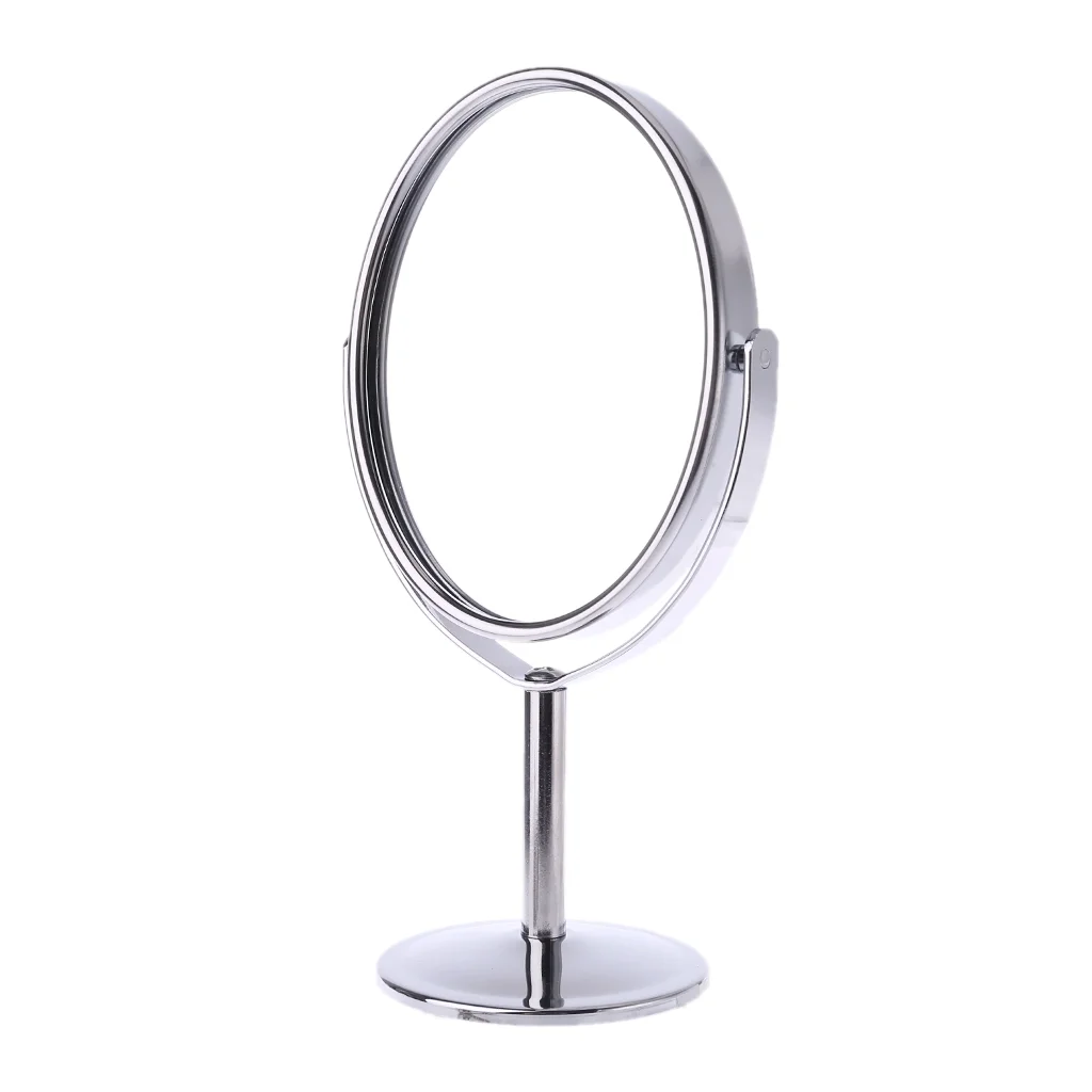 Vanity Mirror Silver Oval Rotating Small 80X100