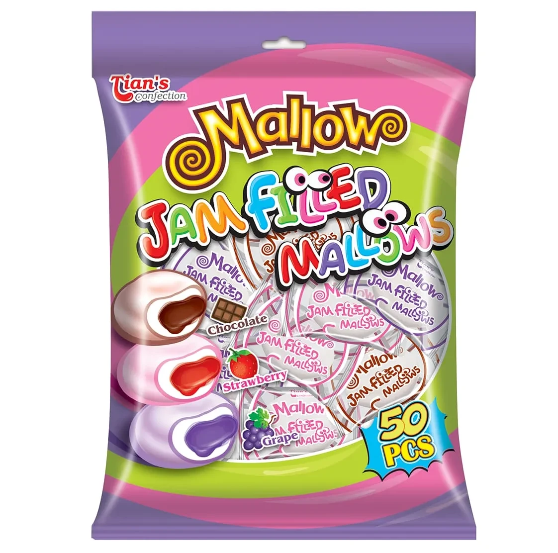 Tians Mallow Jam Filled 200G