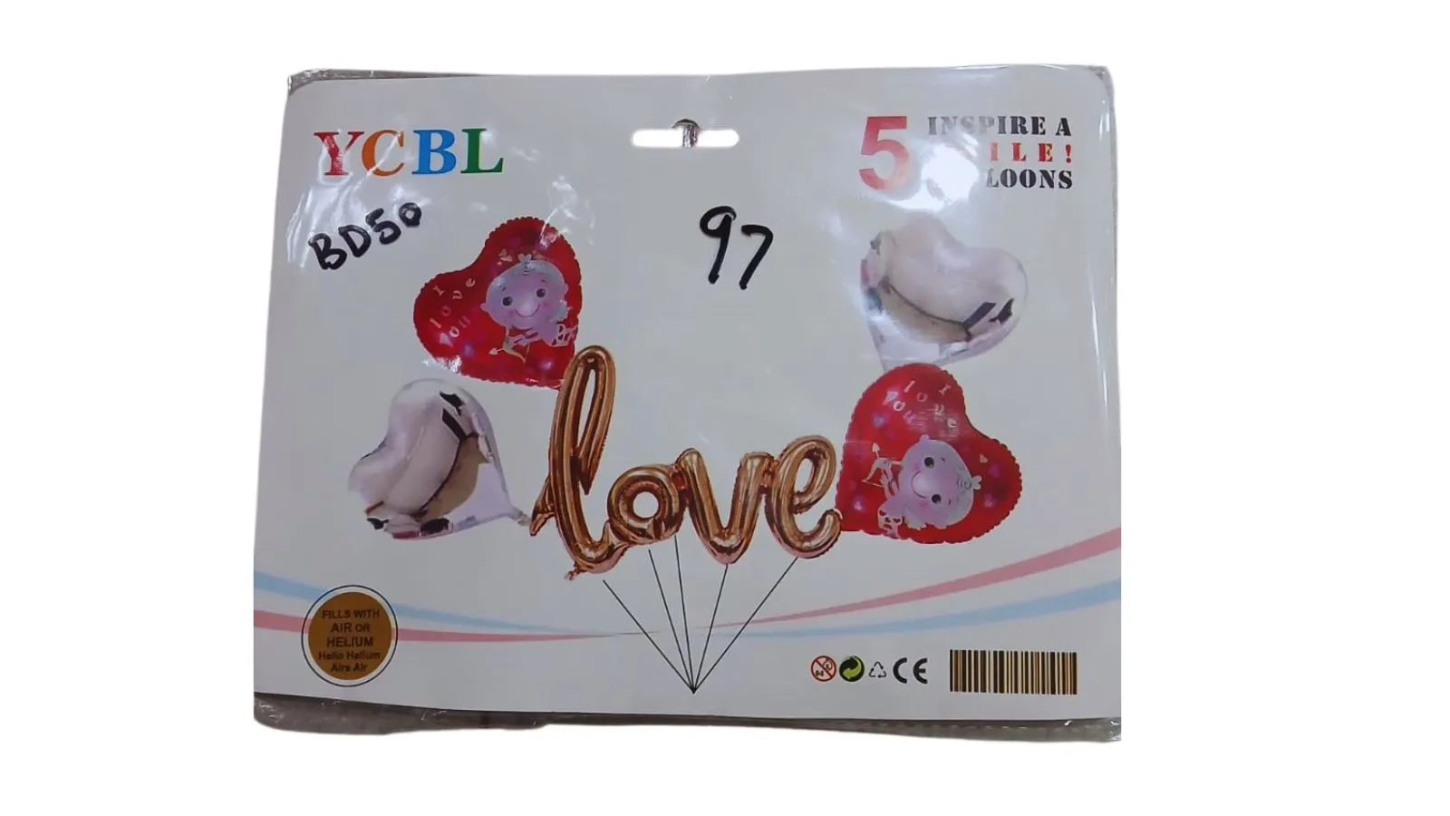 Birthday Celebration Balloon Foil Love 5PCS