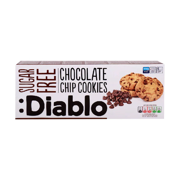 Diablo Chocolate Chip Cookies Sugar Free 130G