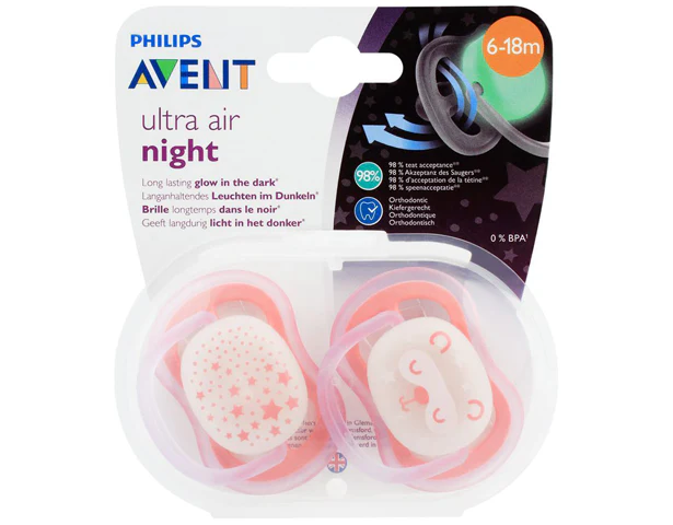 Avent Soother Natural 6-18M 1 Pc Single Ultra Air Night