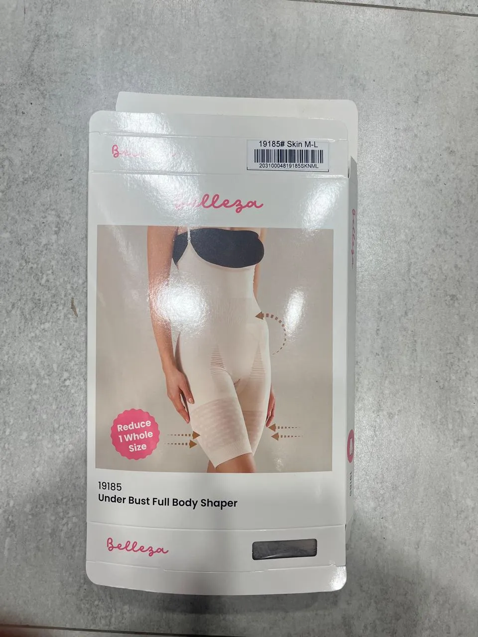 Belleza Body Shaper 19185 Skin Color Under Bust Full Body M-L