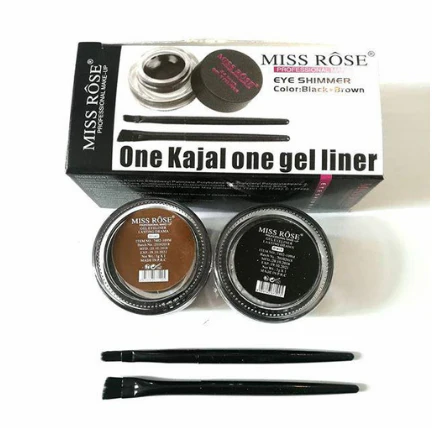Miss Rose One Kajal One Gel Eyeliner 7402-109 2*Pack