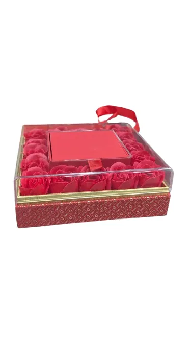 Ring Box Rose Flowers Large Multi SCYW4
