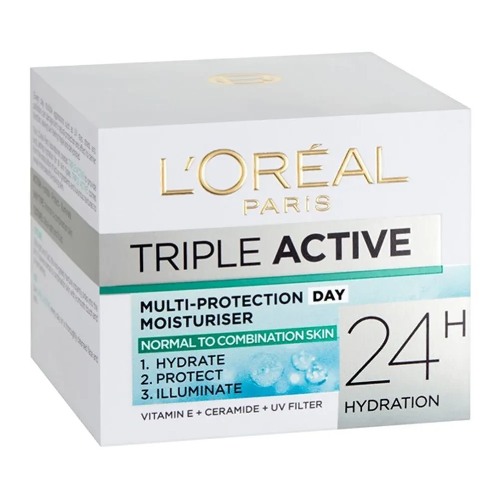 Loreal Face-Cream Tripple Active 24H Day Normal To Combination Skin 50ML