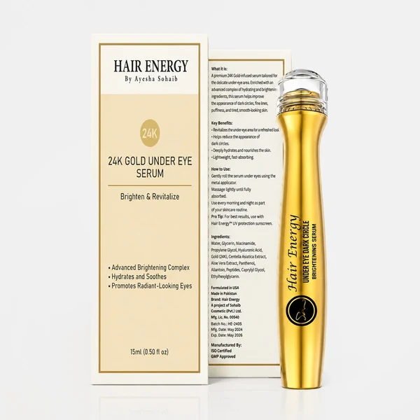 Hair Energy Under Eye Serum 24K Gold Brighten And Revitalize 15ML