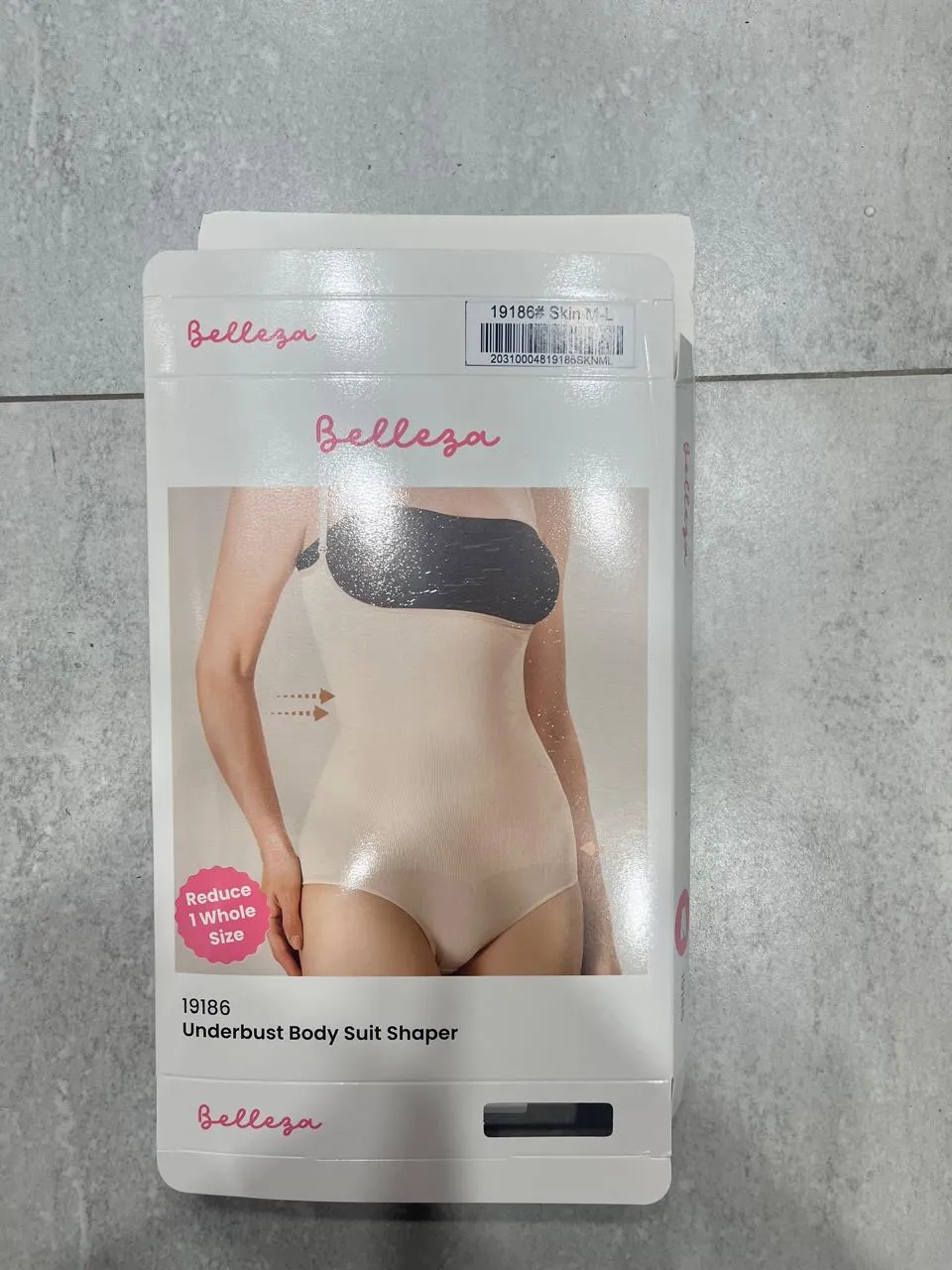 Belleza Body Shaper 19186 Skin Color Under Bust Body Suit M-L