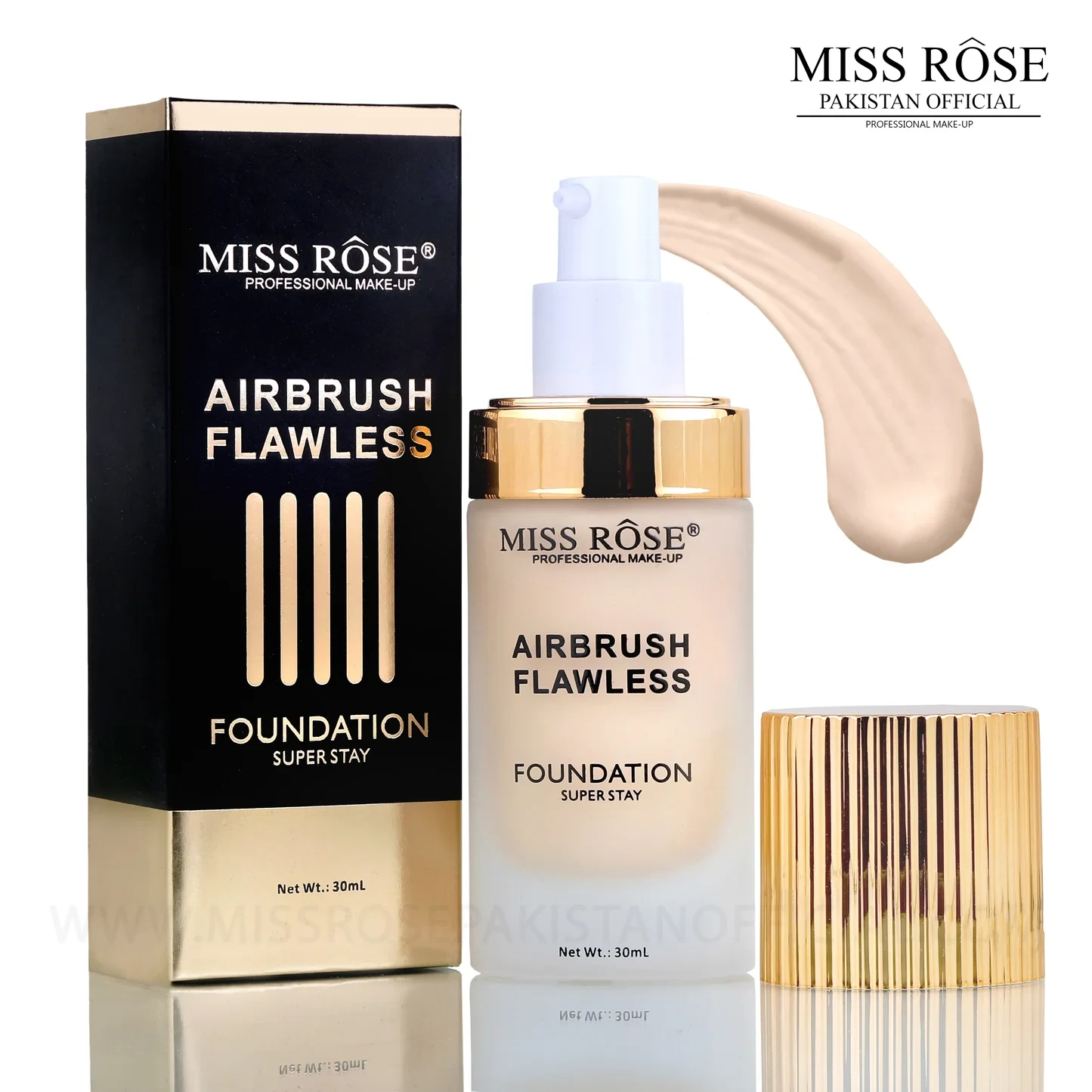 Miss Rose Foundation Airbrush Flawless Ivory 6 7601-156 30ML