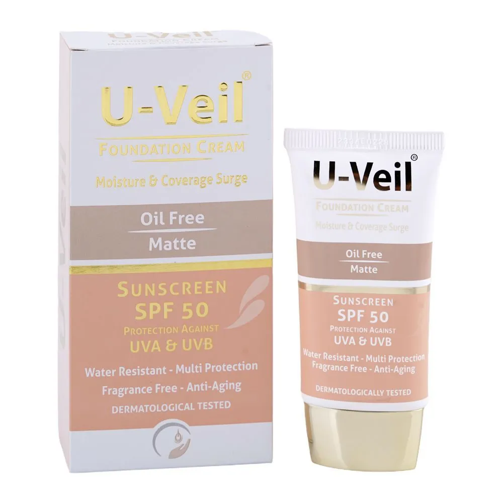 U Veil Foundation Cream Oil Free Matte SPF 50 50GM