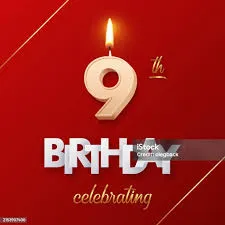 Birthday Celebration Number Candle  9