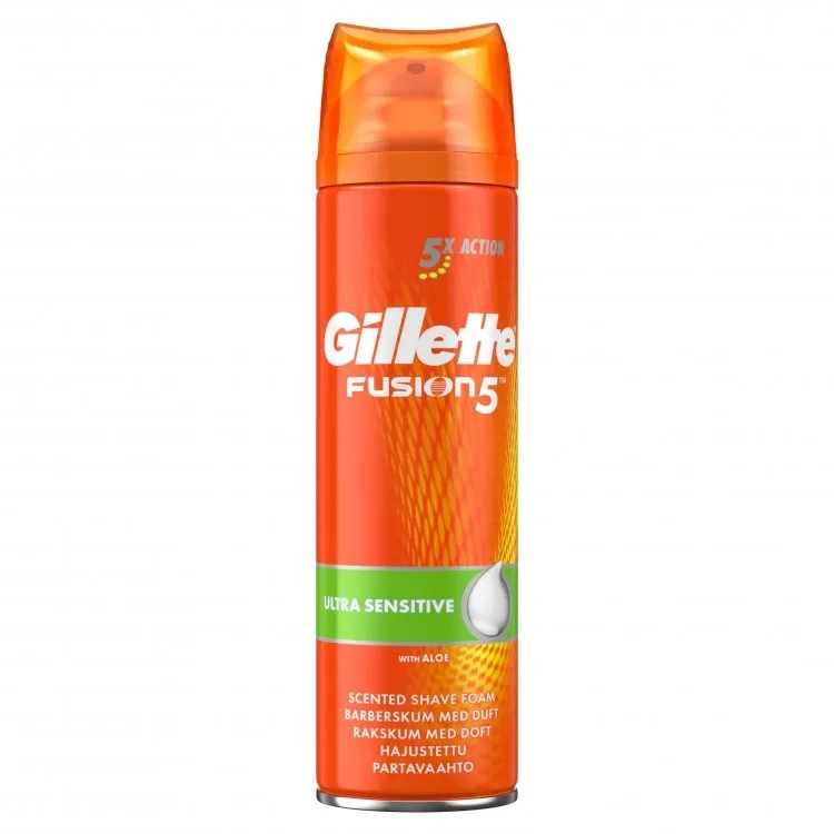 Gillette Shaving Foam Fusion 5 Sensitive With Almond Oil 250ML