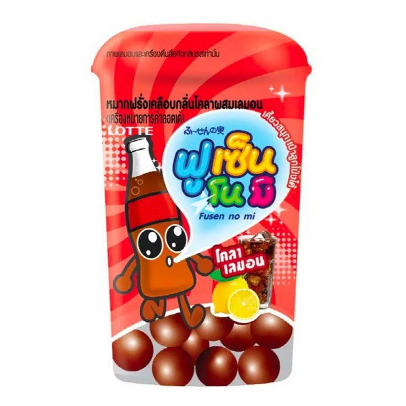 Lotte Gum Fusen Bottle Cola Lemon 15G
