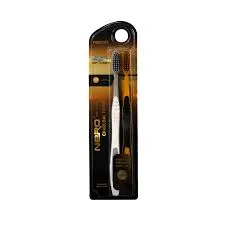 Nero Toothbrush 2 Pack Charcoal Twins Medium