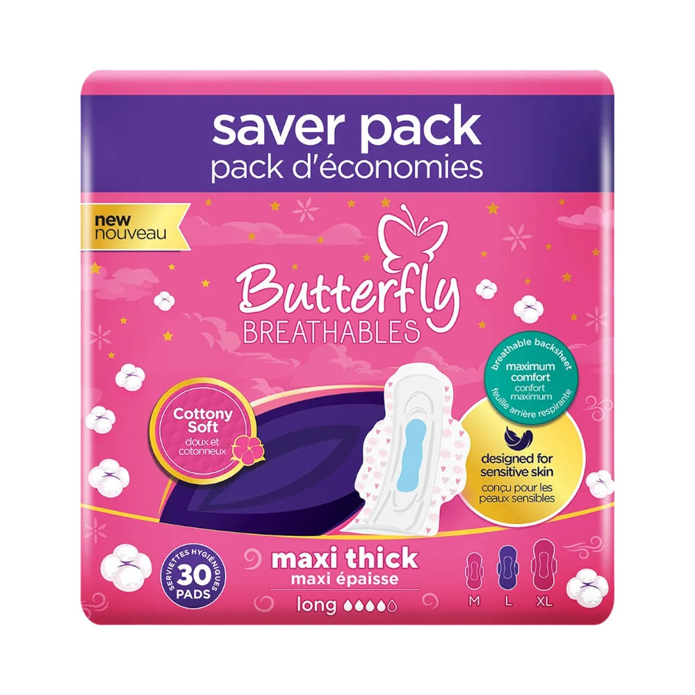 Butterfly Maxi Thick Long 30 Pads