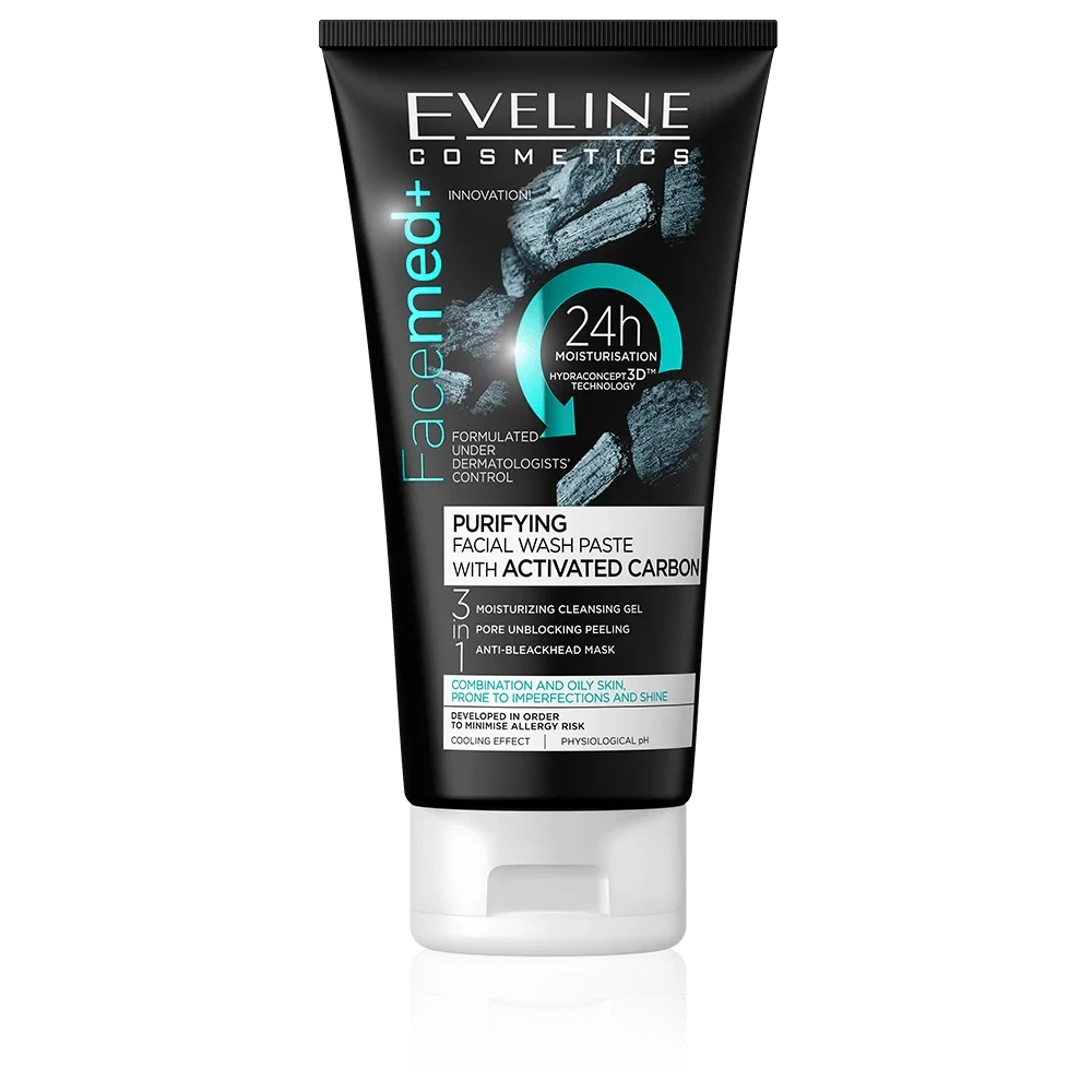 Eveline Face Wash Paste Activated Carbon 150ML