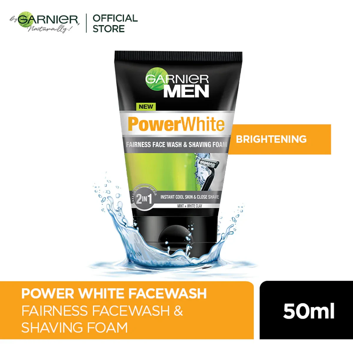 Garnier Facewash Men Power White PK 50ML