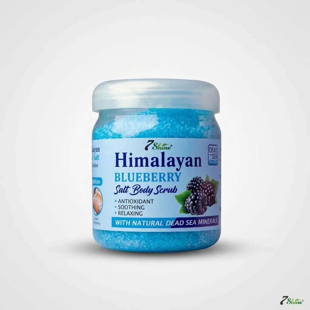 7Shine Himalayan Body Salt Scrub Blueberry 500G