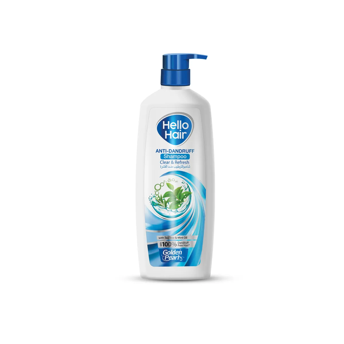 Golden Pearl Shampoo Hello Hair Anti Dandruff Clear And Refresh 640ML