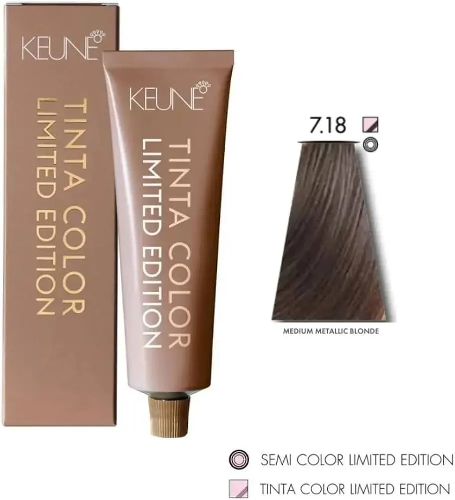Keune Hair Color Tinta 7.18 Medium Ash Mocha Blonde