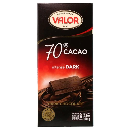 Valor Dark Chocolate 70% Cocoa Intense Dark 100G