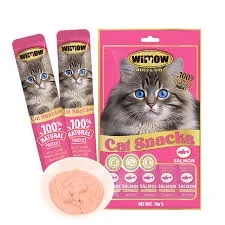 Wimow Cat Snacks Kitten And Adult Salmon 15G*5Pcs