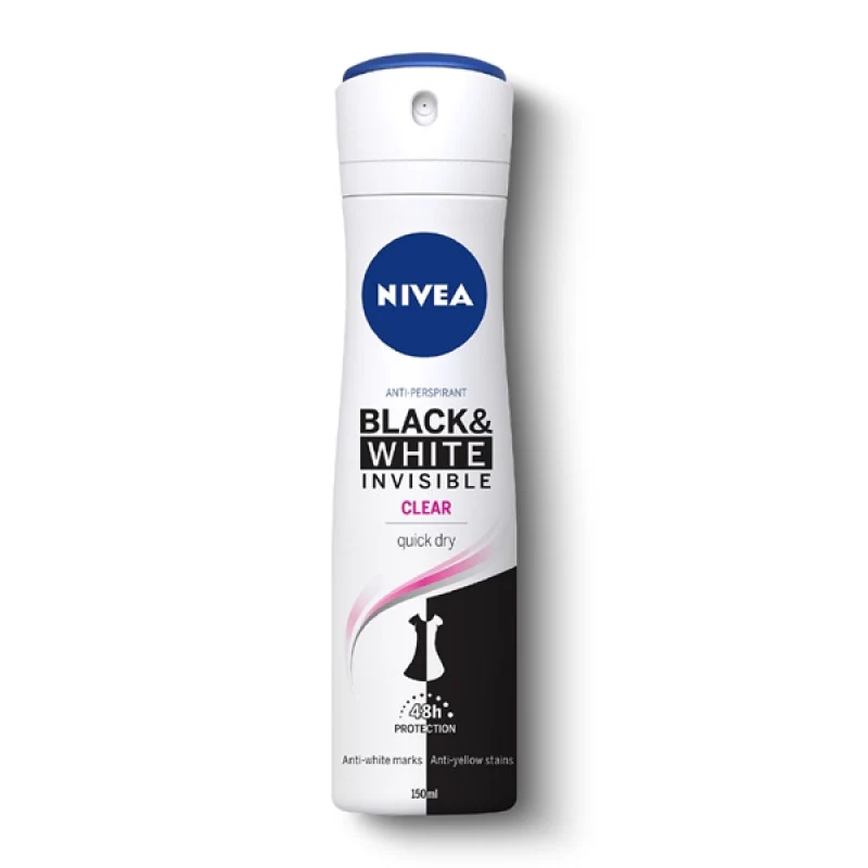 Nivea Deodorant Body Spray Women Black And White Clear 150ML