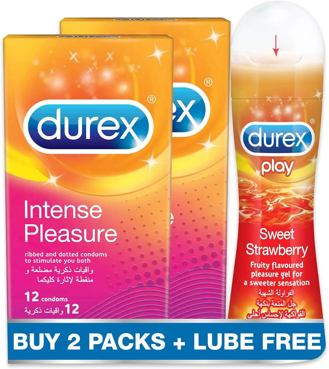 Durex Condoms Intense Pleasure 12s