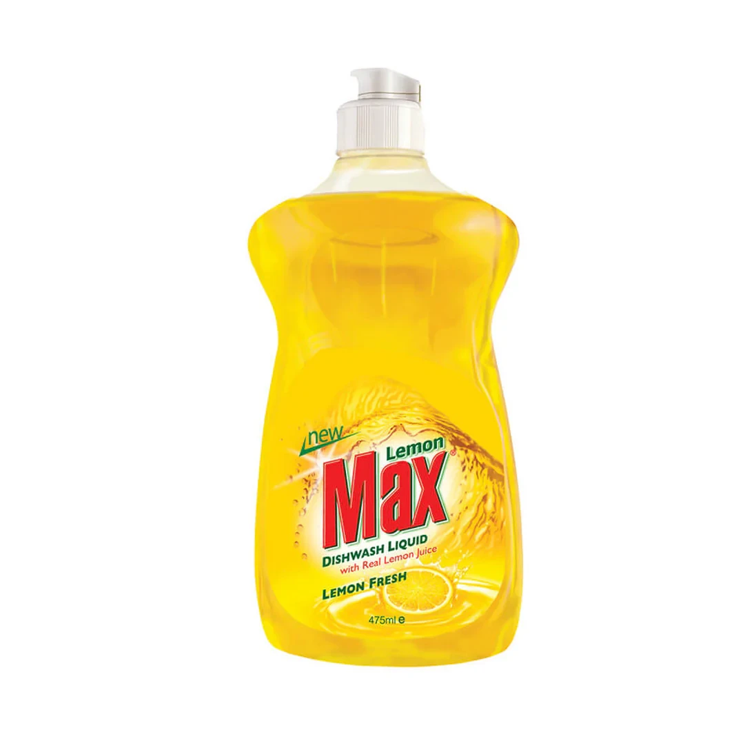 Lemon Max Dishwash Liquid Yellow 475ML