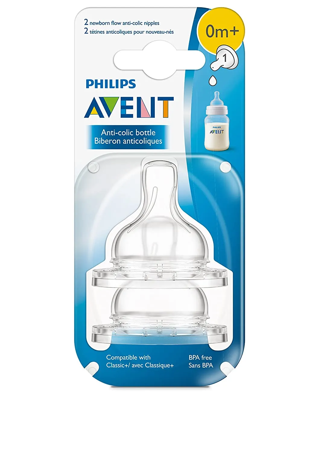 Avent Nipple Classic Anti-Colic 0M+ 1S Single Pc