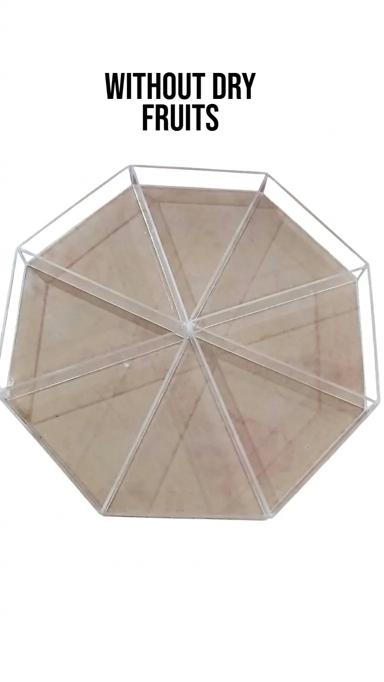 Gift Box Acrylic Crystal 8 Partitions Hexagon