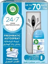 Air Wick Freshener Auto Machine With Refill Soft Cotton