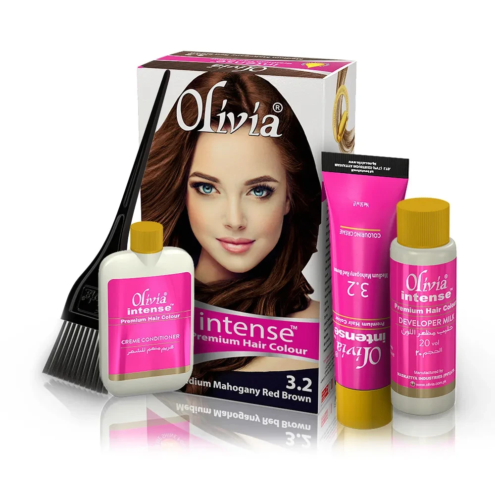 Olivia Hair Colour 3.2 Intense Medium Mahogany Red Brown